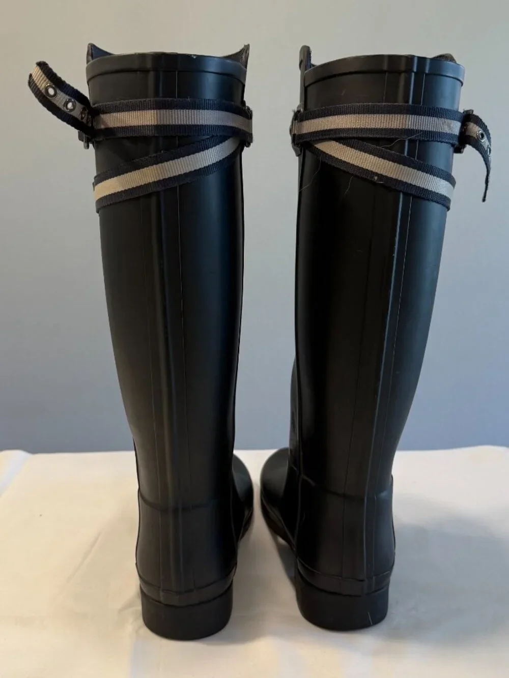 Hunter Original Tall Refined Matte Webbing Rain Boot W 10